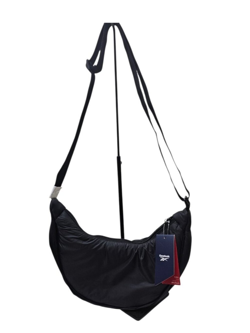 Adidas Analis Crossbody Puffy Bag Black Women's Sports Hiking NWT - Picture 4 of 10